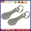 2pcs Ring for Key Keychain Metal Shopping Cart Pluggable Token Keyring Holder