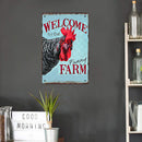 Welcome to Farm Metal Retro Tin Sign Art Wall Plate Iron Painting Home Poster