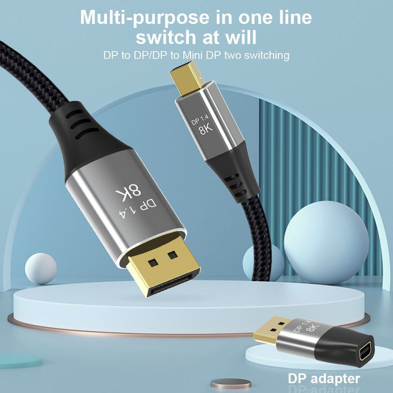to Female UHD Extender DP to Mini DP Mini DP to Displayport 1.4 Cable Adapter