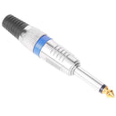 Mono 6.35mm 1/4" Nickel Plated Male Audio Sound Mic Female Jack