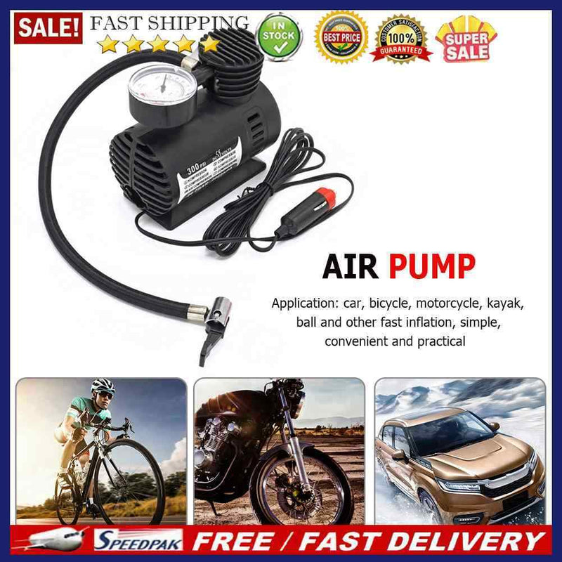 12V Locomotive Car Tire Inflator Micro Plastic Motorcycle Air Compressor Pump