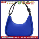 Fashion Ladies Half Moon Crescent Handbag Solid Color Nylon Underarm Purse Bag