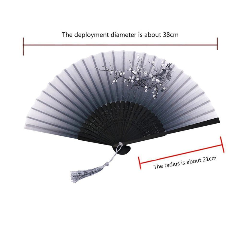 Chinese Style Silk Folding Fan Party Ornaments Dance Hand Fans (Style 5)