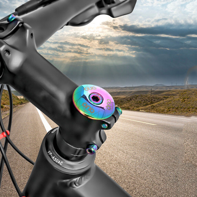 OUO MTB Mountain Road Bike Headset Cover Aluminum Alloy Bowl Cover Stem Top C