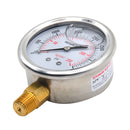 Stainless Steel Hydraulic Fluid Pressure Gauge 0-3500PSI US Thread Pressure Gauge