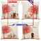 Pillow Covers - 4-Piece Linen Holiday Anniversary Wedding Cushion Pillow Case