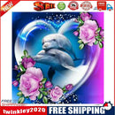 5D DIY Full Round Drill Diamond Painting Mosaic Art Rose Dolphin Pattern