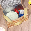 Bags Woven Insulated Rattan Bag Lid and Handle Wicker Picnic Basket Waterproof