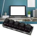 5-Key Mini Mechanical Keyboard Custom Shortcut Programmable M0B0 Keypad T1O8