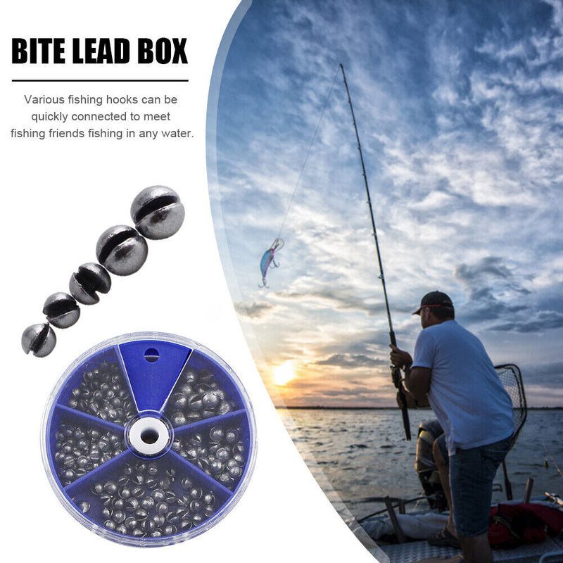 205pcs Open Bite  Set Fishing Lure Biting Round Plumb Fishing Tackle Newly