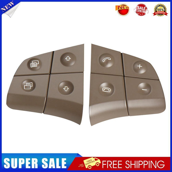 2pcs 8 Keys Car Steering Wheel Switch Button for Benz B-Class (Dark Yellow)