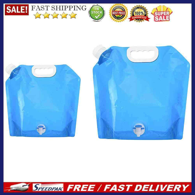 2x 5L+10L Collapsible Water Storage Container Outdoor Camping Water Bag Canis