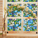 45cm*100cm Orchid Window Film Stained Glass Home Privacy DIY Decoration Newly