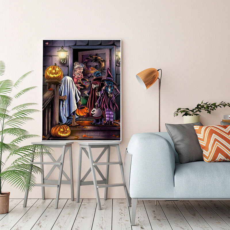 DIY Oil Paint by Numbers Children Candy Hand Painted Acrylic Drawing Home Decor