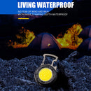 COB LED Mini Flashlight Keychain Camping Waterproof 500lm Pocket Clip Work Lamp