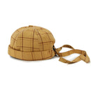 Plaid Docker Pumpkin Cap Women Men Beanie Skullcap Brimless Hat (Yellow)