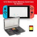 12+2 Slots Game Memory Card Case Holder Fit for Nintendo Switch Box (Black)