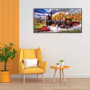 Prairie Train Oil Paint By Numbers DIY Canvas Wall Art Picture Craft Home Decor