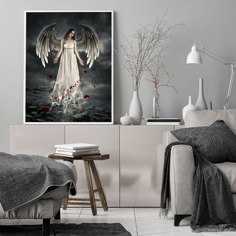 Angel Wings Oil Paint By Numbers Kits DIY Handpainted on Canvas Wall Art