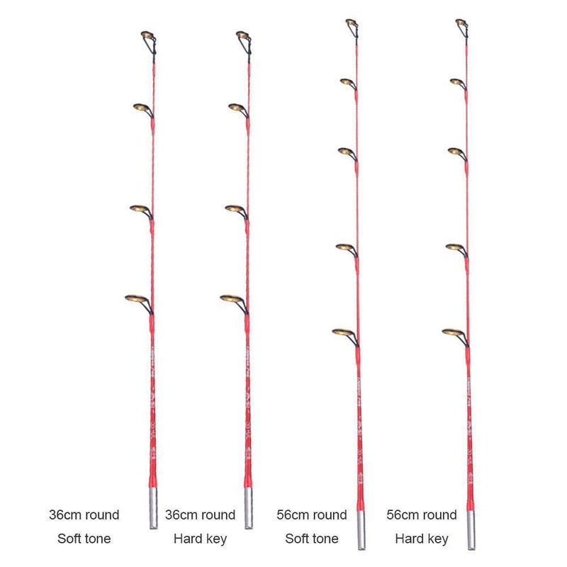 5pcs Fishing Rod Round Tip Short Section Fishing Tackle (56cm Hard Tone)