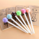 Cute Novelty Candy Color Lollipops Gel Black Ink Pen Office Supplies School U2O7