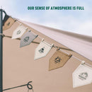 Tent Flag Banner Tent Flag Felt Flag Pentagonal Camp Flags Camping Flags~