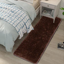 3pcs Fluffy Rugs Anti Slip Doormat Carpet Floor Mat(Coffee)