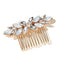 Wedding Hair Ornaments Leaf Rhinestone Hair Comb Bridal Hair Clips Flower