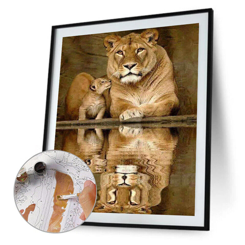 DIY Digital Picture Wildlife Frameless Oil Painting By Number Artwork Handicraft