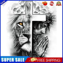 Frameless Oil Paint By Numbers Double Cross DIY Canvas Picture Craft Kit
