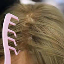 Z Shape Hair Slit Comb Curly Bangs Styling Puff Hair Brush Beauty (Pink) Newly