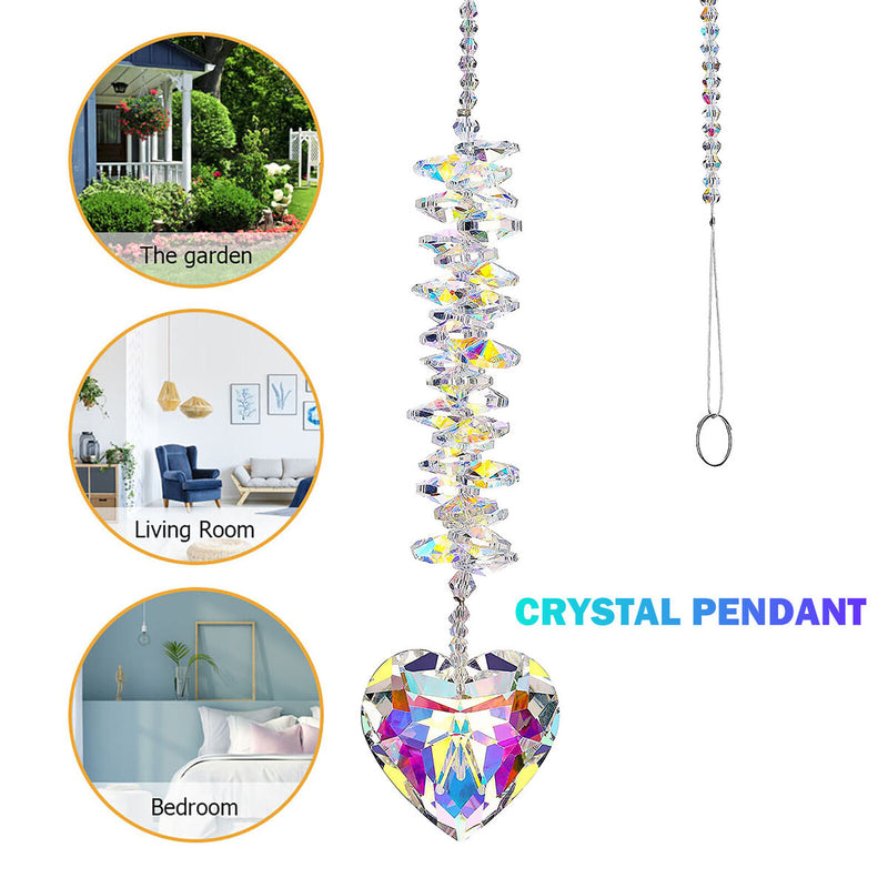 Crystal Love Light Catcher- Hanging Pendant Valentines Day Gifts (AB Color)