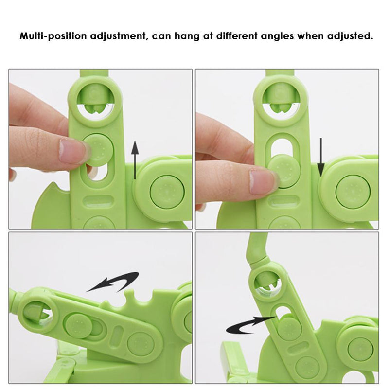 Multifunctional Foldable 5 Holes Drying Rack Clothes Hanger Hook (Green)