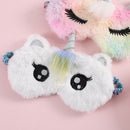 Cute Big Eye Eyepatch Plush Kids Women Blindfold Sleeping Eye Shade (White)