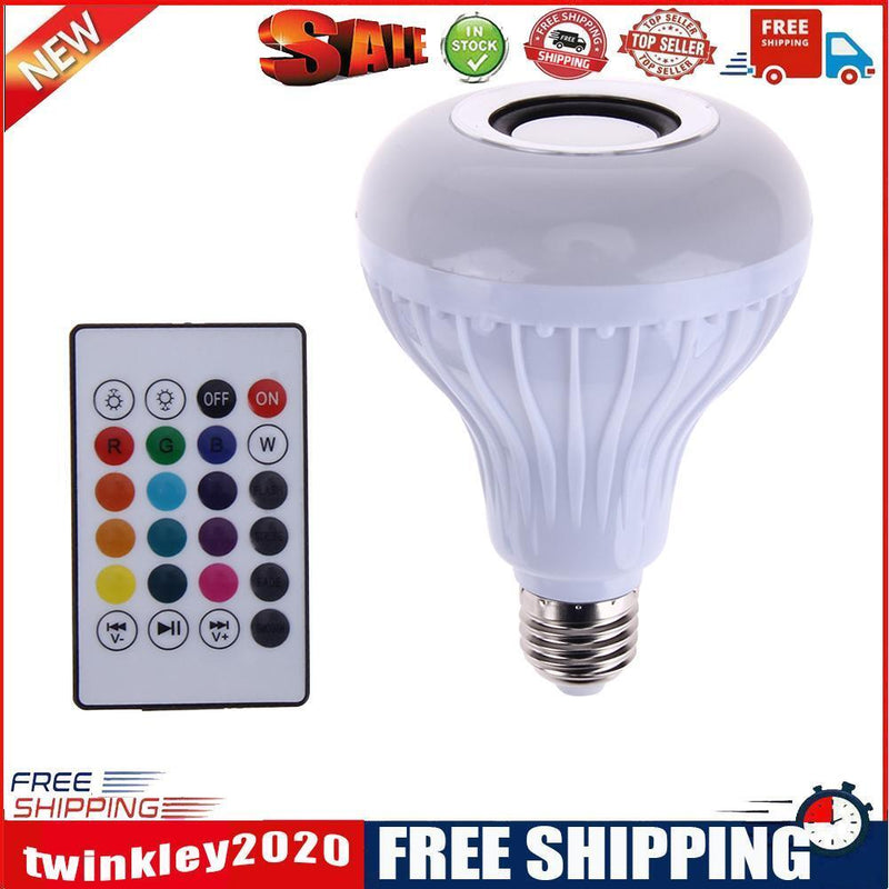 Intelligent E27 LED White + RGB Light Ball Bulb Colorful Lamp Smart Music A