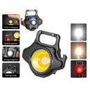 Ultralight Mini LED Flashlight Keychain Rechargeable 500LM Can Opener Work Li