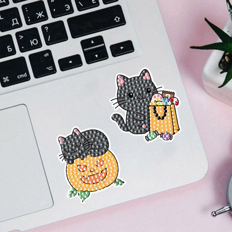 #A 2pcs Mosaic Stickers Handmade 5D DIY Creative Cute Greeting Card for Kids Adu