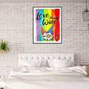 5D DIY Full Drill Round Shape Rainbow Goblin Rhinestone Diamond Drawing for Home
