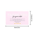 Card Thank You For Your Order Package Inserts Supporting Small Businesses