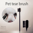 Pet Eye Comb Tear Stain Remover Double-Sided Eye Brush for Dog Cat (Black) Newly