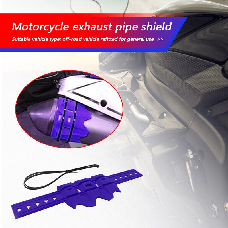 Universal Silicone Motorcycle Silencer Round Oval Exhaust Protector (Green)