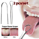 Tongue Scraper Cleaner Dental Cleaning Stainless Steel Oral Hygiene