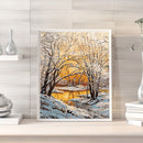 Snow Treetops Colouring Oil Canvas DIY Hand Painted Paint By Numbers Kit Artwork