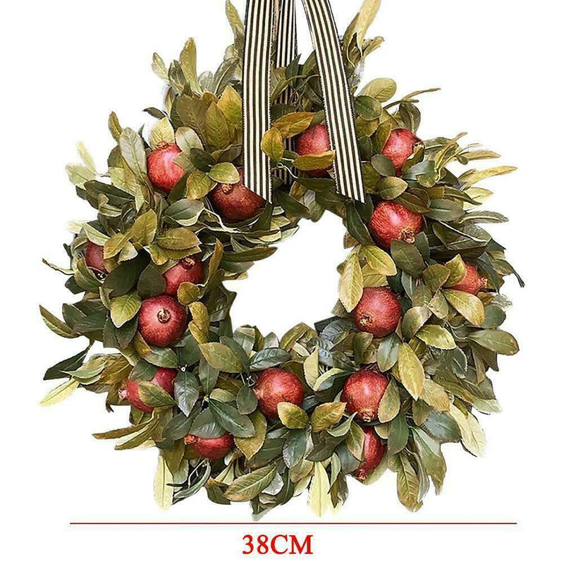 Autumn Wreath Pomegranate Wreath Indoor Outdoor Home Decors Window Wall Decors