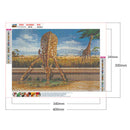 5D DIY Diamond Painting Kits Full Round Drill Giraffe Drinking Water Art Pi