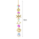 Hexagon Star Crystal Candlestick Lighting Wind Chimes Curtain Home Garden Pendant