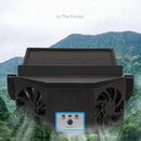 Solar/USB Charging Car Exhaust Fan Air Vent Conditioner Cooler Fans (Black)