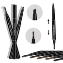 Eyebrow Pencil With 5 Colors Refill Lead 3 Pcs Eyebrow Stencils Brow Tattoo Pen
