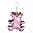 Bear Sequin Keychain Glitter Key Ring Female Lovely Car Handbag Accessories G