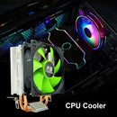 SNOWMAN MX2 CPU Cooler Fan 2 Heat Pipes 3-Pin PWM Radiator (Single Fan) Newly